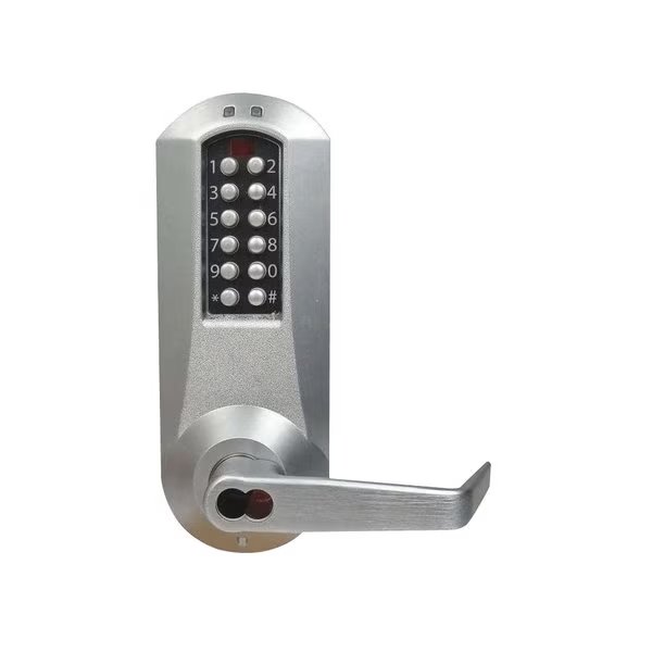 E-Plex 5000 Mortise Lock with Deadbolt, Winston Lever, 100 Access Codes, 3,000 Audit Events, 6/7-Pin, Dormakaba, Mfr#: E5067BWL-626-41